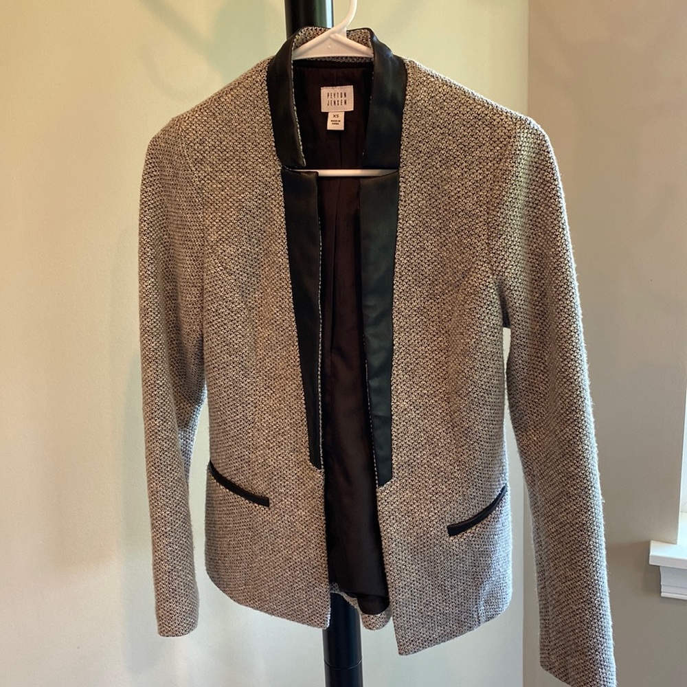 Peyton Jensen Faux Leather Blazer size XS